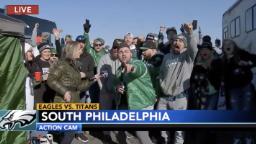 Family throws surprise birthday party at Eagles tailgate for Vietnam veteran